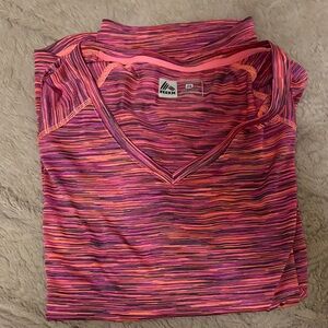 RBX Women's Multicolor V-Neck Long Sleeve Top